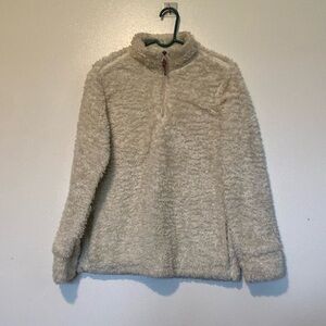 Weatherproof Vintage Cozy Sherpa Pullover 1/4 Zip  cream cozy sweater sm…